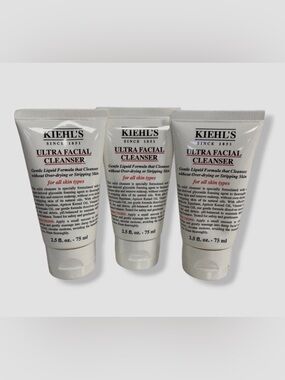 $45 Kiehl's Since 1851 Ultra Facial Cleanser 3-Pack | 2.5 fl.oz. / 75 ml